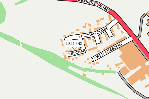 LS24 9NX map - OS OpenMap – Local (Ordnance Survey)