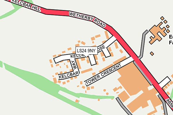 LS24 9NY map - OS OpenMap – Local (Ordnance Survey)