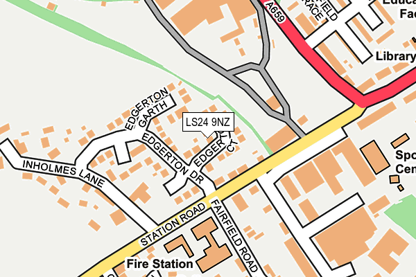 LS24 9NZ map - OS OpenMap – Local (Ordnance Survey)