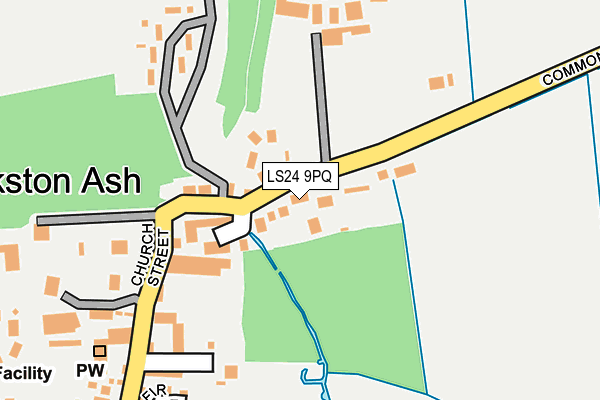 LS24 9PQ map - OS OpenMap – Local (Ordnance Survey)