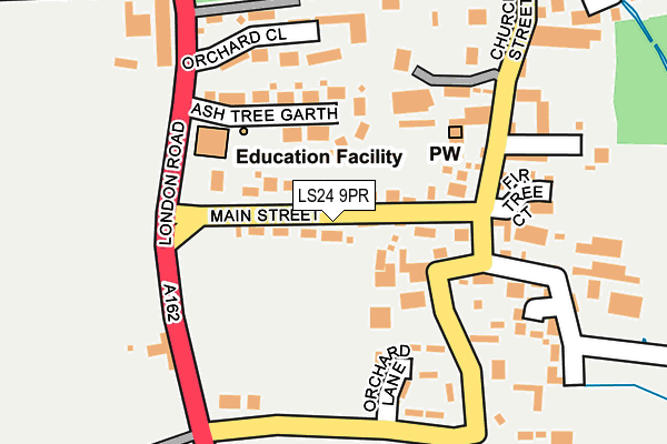 LS24 9PR map - OS OpenMap – Local (Ordnance Survey)