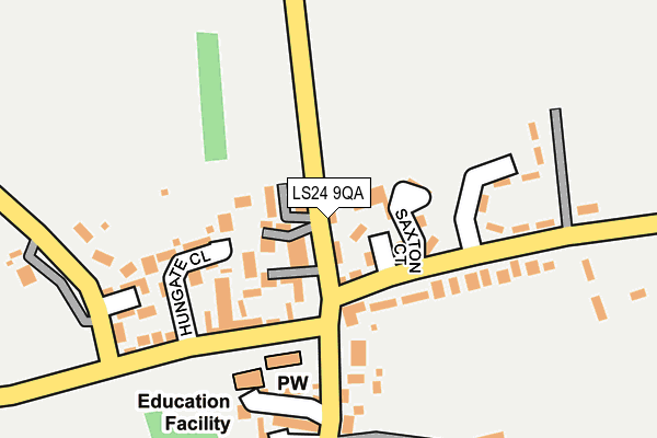 LS24 9QA map - OS OpenMap – Local (Ordnance Survey)