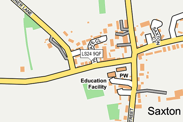 LS24 9QF map - OS OpenMap – Local (Ordnance Survey)