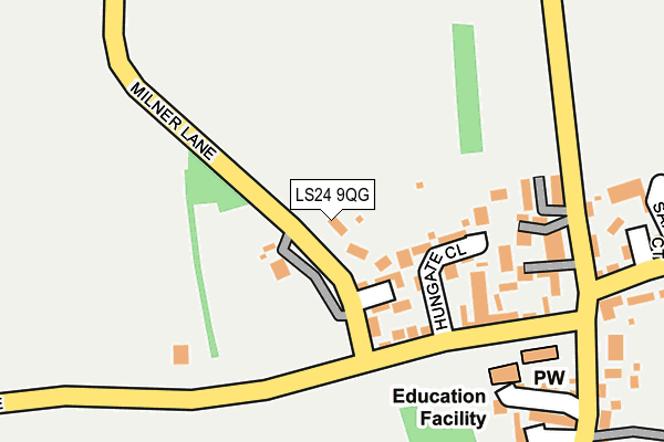 LS24 9QG map - OS OpenMap – Local (Ordnance Survey)