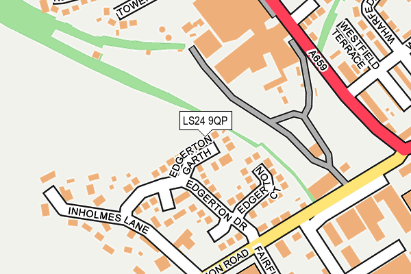 LS24 9QP map - OS OpenMap – Local (Ordnance Survey)