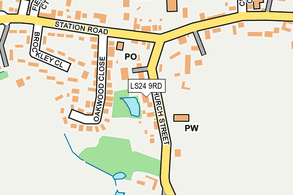 LS24 9RD map - OS OpenMap – Local (Ordnance Survey)