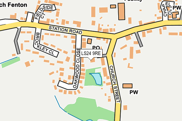 LS24 9RE map - OS OpenMap – Local (Ordnance Survey)