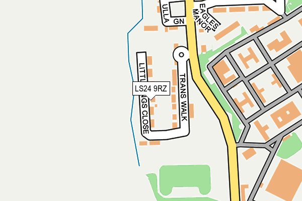 LS24 9RZ map - OS OpenMap – Local (Ordnance Survey)