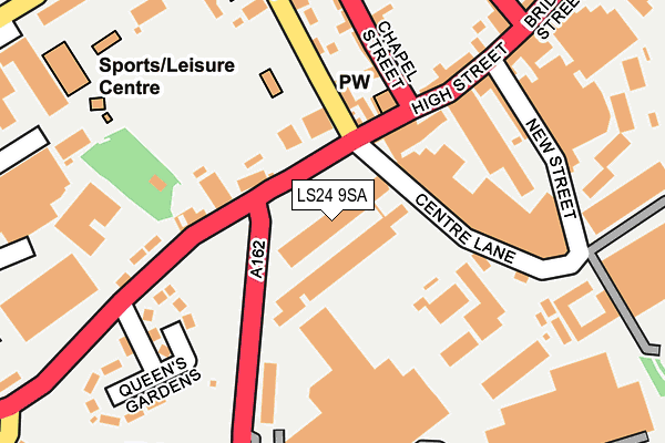 LS24 9SA map - OS OpenMap – Local (Ordnance Survey)