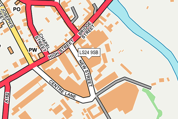 LS24 9SB map - OS OpenMap – Local (Ordnance Survey)