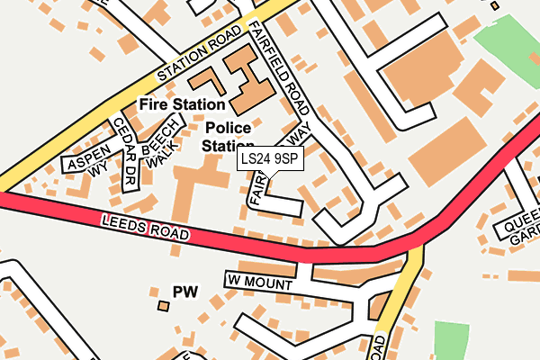 LS24 9SP map - OS OpenMap – Local (Ordnance Survey)