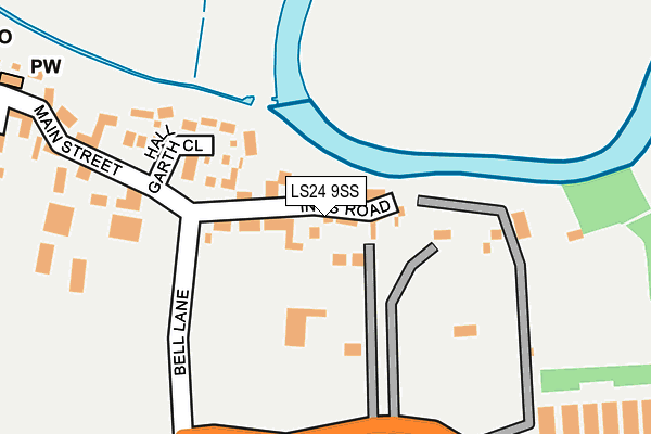 LS24 9SS map - OS OpenMap – Local (Ordnance Survey)