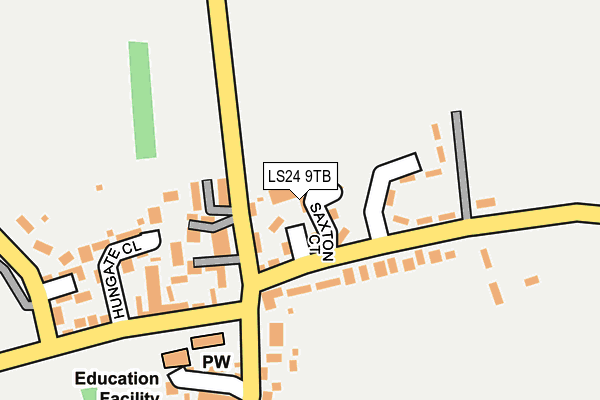 LS24 9TB map - OS OpenMap – Local (Ordnance Survey)