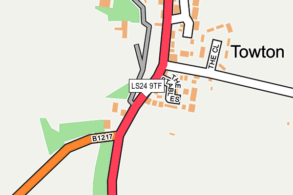 LS24 9TF map - OS OpenMap – Local (Ordnance Survey)