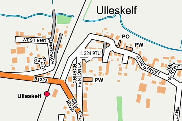 LS24 9TU map - OS OpenMap – Local (Ordnance Survey)