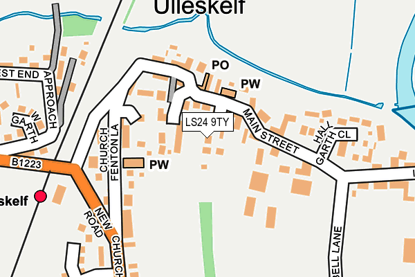 LS24 9TY map - OS OpenMap – Local (Ordnance Survey)