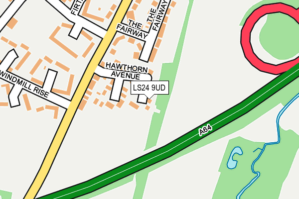 LS24 9UD map - OS OpenMap – Local (Ordnance Survey)
