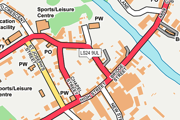 LS24 9UL map - OS OpenMap – Local (Ordnance Survey)