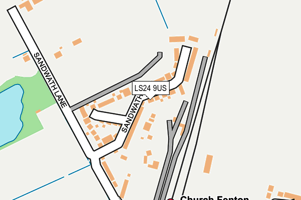 LS24 9US map - OS OpenMap – Local (Ordnance Survey)
