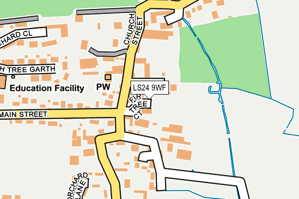 LS24 9WF map - OS OpenMap – Local (Ordnance Survey)