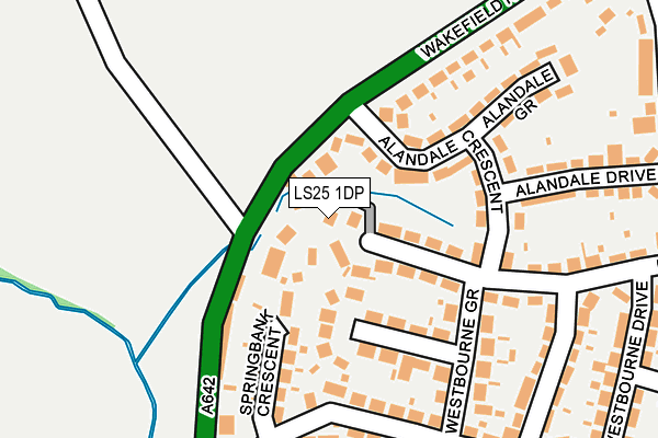 LS25 1DP map - OS OpenMap – Local (Ordnance Survey)