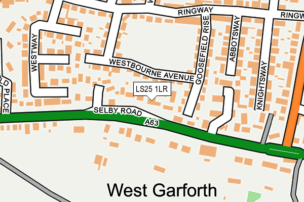 Map of GARFORTH HAND CAR WASH LIMITED at local scale