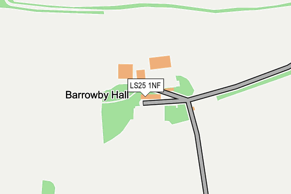 LS25 1NF map - OS OpenMap – Local (Ordnance Survey)