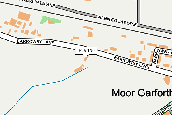 LS25 1NG map - OS OpenMap – Local (Ordnance Survey)