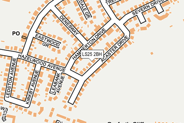 LS25 2BH map - OS OpenMap – Local (Ordnance Survey)