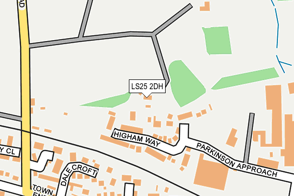 LS25 2DH map - OS OpenMap – Local (Ordnance Survey)