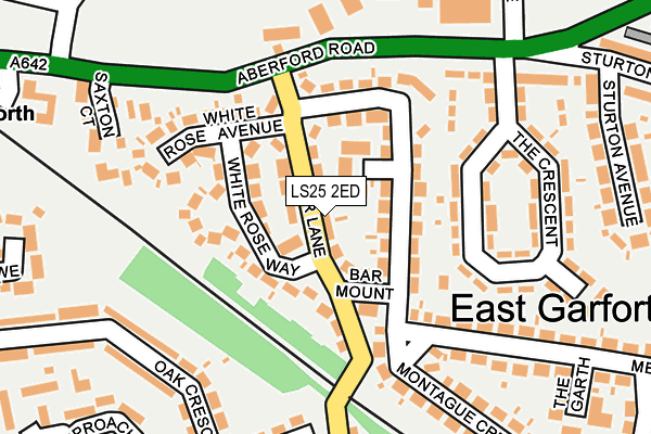 LS25 2ED map - OS OpenMap – Local (Ordnance Survey)