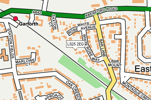 LS25 2EG map - OS OpenMap – Local (Ordnance Survey)