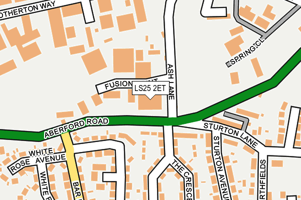 LS25 2ET map - OS OpenMap – Local (Ordnance Survey)