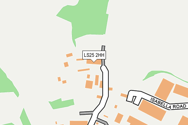 LS25 2HH map - OS OpenMap – Local (Ordnance Survey)