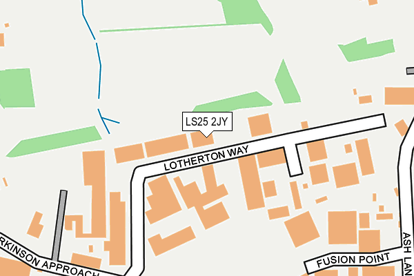 LS25 2JY map - OS OpenMap – Local (Ordnance Survey)