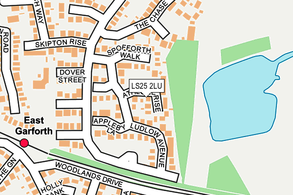 LS25 2LU map - OS OpenMap – Local (Ordnance Survey)