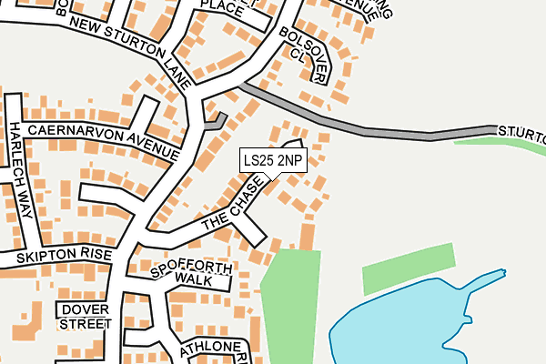 LS25 2NP map - OS OpenMap – Local (Ordnance Survey)