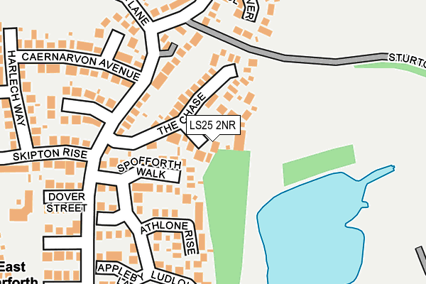 LS25 2NR map - OS OpenMap – Local (Ordnance Survey)