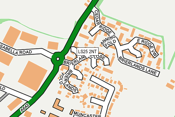 LS25 2NT map - OS OpenMap – Local (Ordnance Survey)