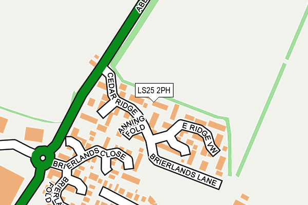 LS25 2PH map - OS OpenMap – Local (Ordnance Survey)