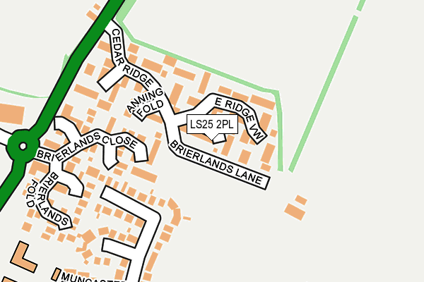 LS25 2PL map - OS OpenMap – Local (Ordnance Survey)