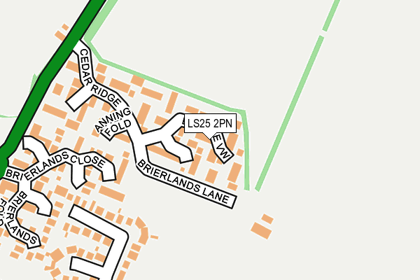 LS25 2PN map - OS OpenMap – Local (Ordnance Survey)