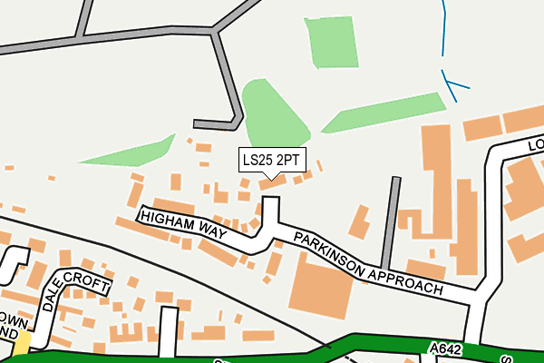 LS25 2PT map - OS OpenMap – Local (Ordnance Survey)