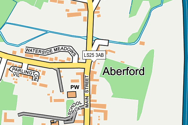 LS25 3AB map - OS OpenMap – Local (Ordnance Survey)