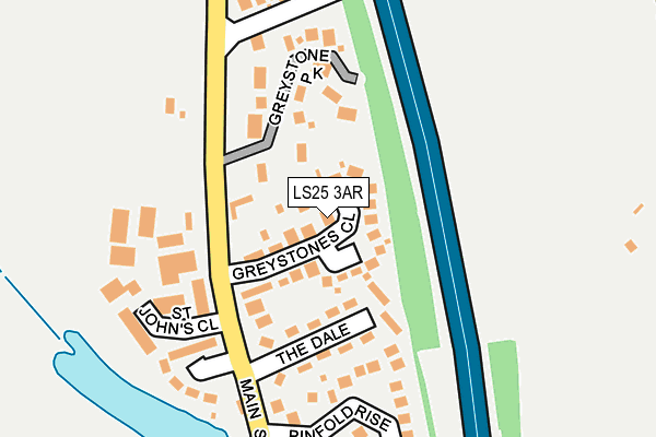 LS25 3AR map - OS OpenMap – Local (Ordnance Survey)