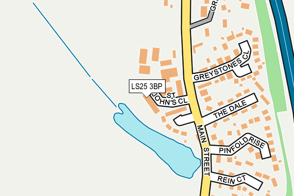 LS25 3BP map - OS OpenMap – Local (Ordnance Survey)