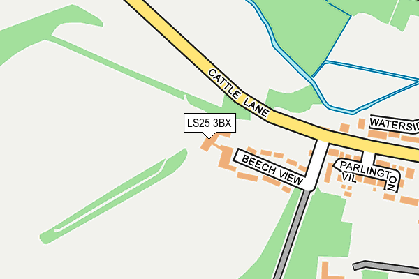 LS25 3BX map - OS OpenMap – Local (Ordnance Survey)