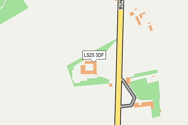 LS25 3DF map - OS OpenMap – Local (Ordnance Survey)