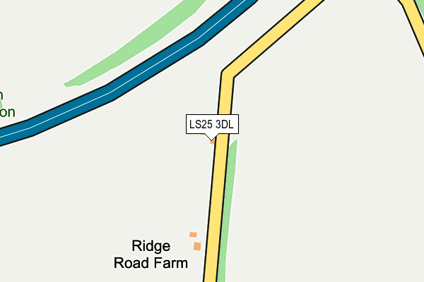 LS25 3DL map - OS OpenMap – Local (Ordnance Survey)