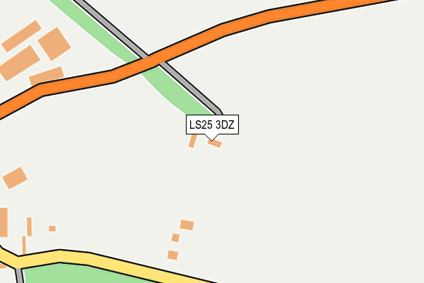 LS25 3DZ map - OS OpenMap – Local (Ordnance Survey)